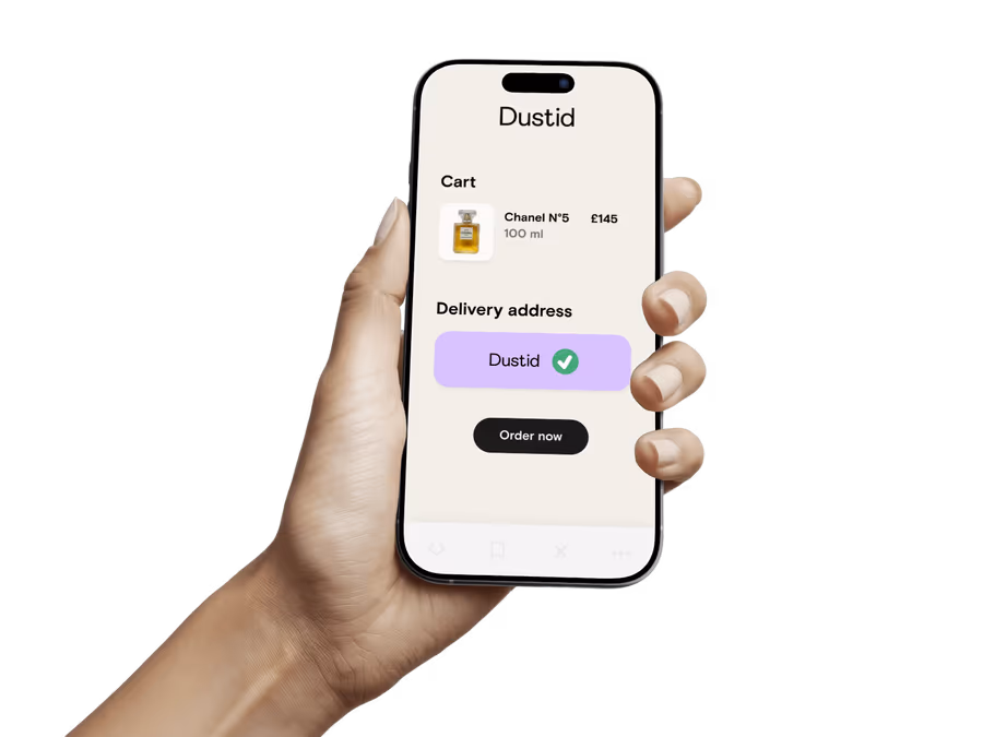 A customer choosing Dustid for a retailer checkout