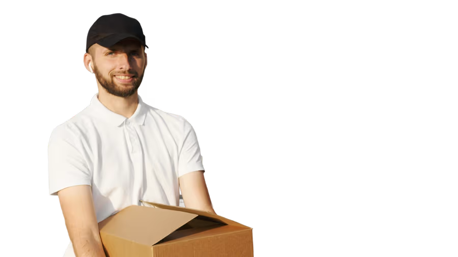 A retailer preparing an order for delivery